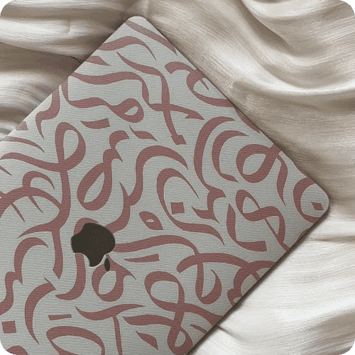 Pink Arabic calligraphy hard case for MacBook