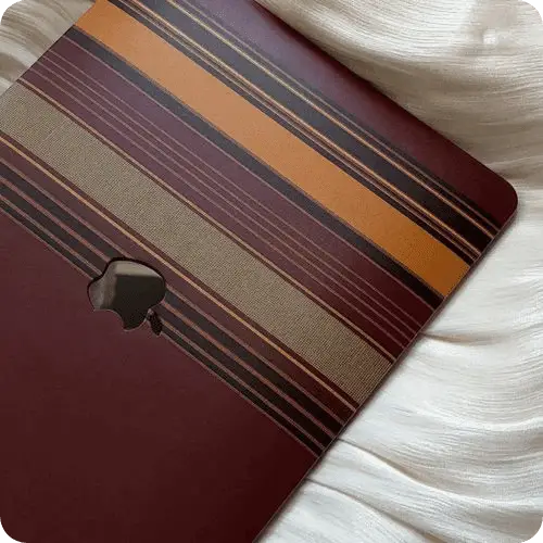 Red Somali stripe pattern hard case for MacBook